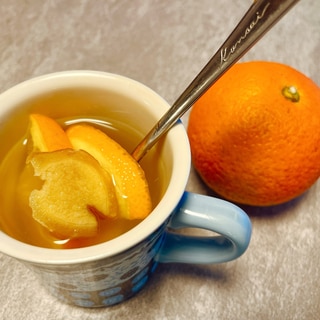 冬のホットな栄養ドリンク（柑橘ジンジャーシロップ）
